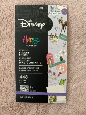 RARE Disney Happy Planner Bambi Springtime Sticker Book USED